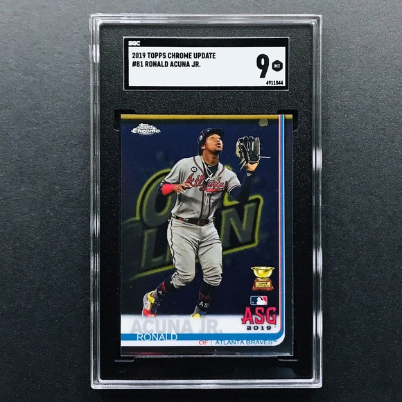 Ronald Acuna Jr. - 2019 Topps Chrome Update AS #81 SGC 9 - Picture 1 of 4